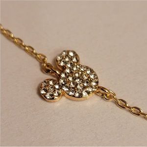 Mickey Mouse Disney 18K Gold Plated Sterling Silver Necklace